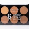Gulflower Cosmetics Color Correct Powder Contour 6 Color Palette
